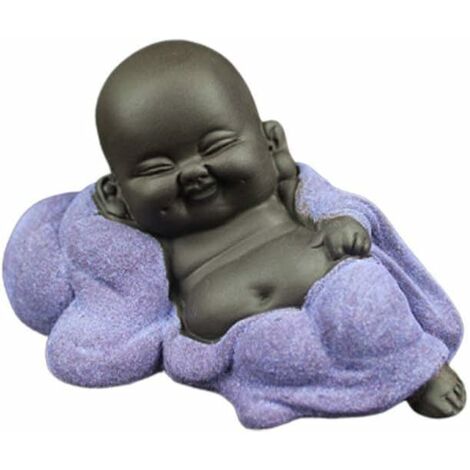 MINKUROW Statue Di Buddha In Ceramica Creativa Piccola Statua Di Buddha Carina Monk Figurine Artigianato Per Bambini Creativo Bambole Ornamenti Regalo Cinese Delicato Arti E Mestieri Ceramica