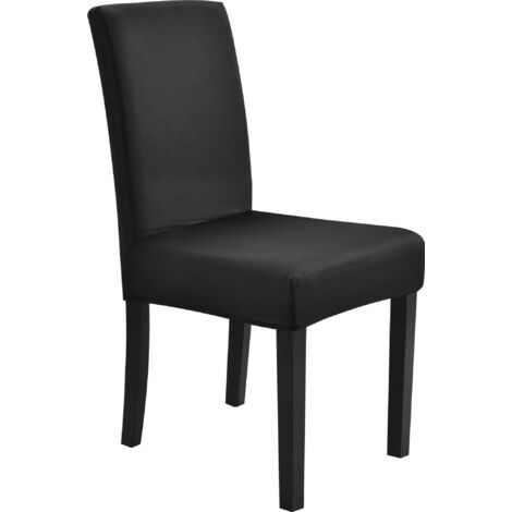 MINKUROW Stuhlhusse 1er Set 42-53 cm Dunkelgrau Stuhlhusse Maschinenwaschbar Stuhlhusse Stretch Stuhlhusse (Schwarz)