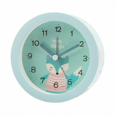 MINKUROW Sveglia Per Bambini Sveglia Senza Ticchettio Con Luce Notturna Sveglia Da Viaggio Portatile A Batteria Sveglia Da Camera Da Letto Blu
