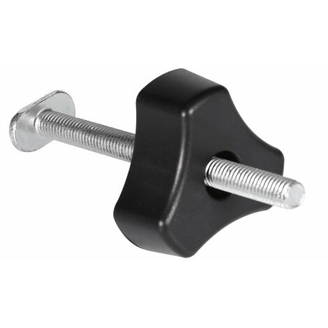 MINKUROW T-Nut-Klemme, Metall-Schnellhalteklemme, für T-Nut-T-Nut-Holzbearbeitungswerkzeug (T-Schraube + Kunststoff-Knopfmutter)