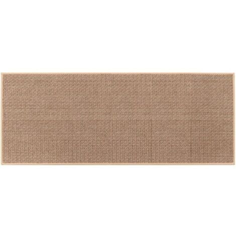MINKUROW Tapis De Cuisine Devant ​Evier Lavable Antidérapant En Caoutchouc Et Lavable, Couleur du Jute(1 Pcs Pour 44x120cm)