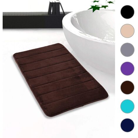 MINKUROW Tappetino Da Bagno Tappetino Da Bagno Assorbente Antiscivolo Tappetino Da Bagno Lavabile - 50 X 80 Cm (Caffè)