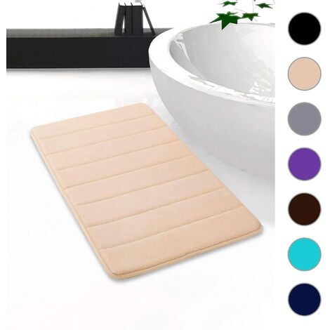 MINKUROW Tappetino Da Bagno Tappetino Da Bagno Assorbente Antiscivolo Tappetino Da Bagno Lavabile - 60 X 90 Cm (Cammello)