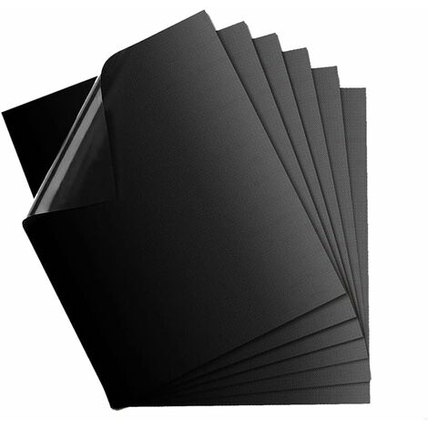 MINKUROW Tappetino per Barbecue 6 Pezzi Tappetino da Forno per Barbecue 40 X 33 cm Antiaderente e Riutilizzabile per Gas Elettrico e Griglia a Carbone