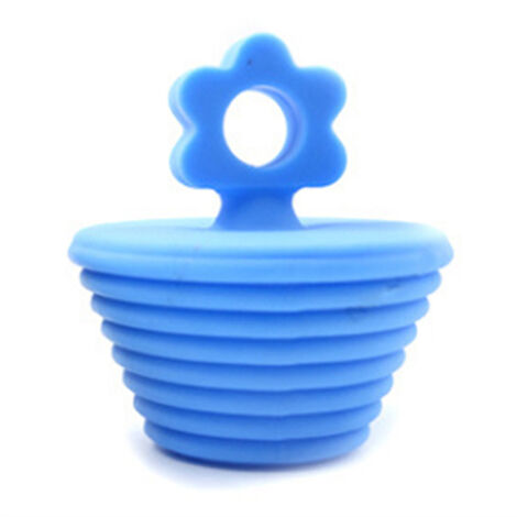 MINKUROW Tappi Per Vasca Da Bagno, 4 Pezzi Tappo Di Scarico Universale, Tappo Di Scarico In Silicone, Tappo Di Scarico Della Cucina, Per Scarichi Del Lavello Della Cucina E Del Bagno, Blu 5x5,5 Cm