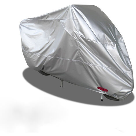 MINKUROW Telo Coprimoto Impermeabile, Coprimoto Xxl Lungo 265 Cm Per Protezione Uv Da Pioggia E Neve (265x105x125 Cm) Argento