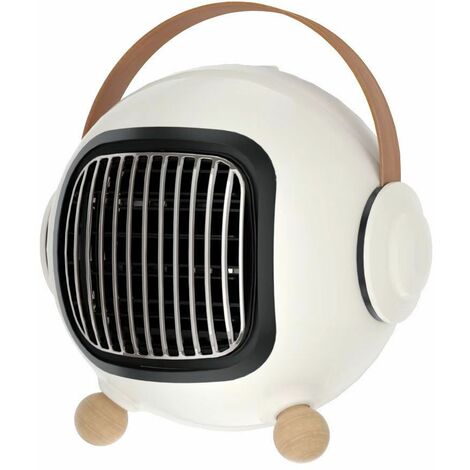 MINKUROW Termoventilatore, Riscaldatore Portatile Da 800 W Con 3 Modalità Regolabili, Riscaldamento Rapido, Protezione Da Surriscaldamento E Inclinazione, Sicuro E Portatile, Efficienza Energetica, Pe