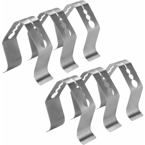 MINKUROW Thermometer-Sondenclips Edelstahl-Thermometer-Clip Edelstahl-Fleischthermometer-Halter für Grill-Räucherofen-Grill-Temperaturmonitor, 6 Stück
