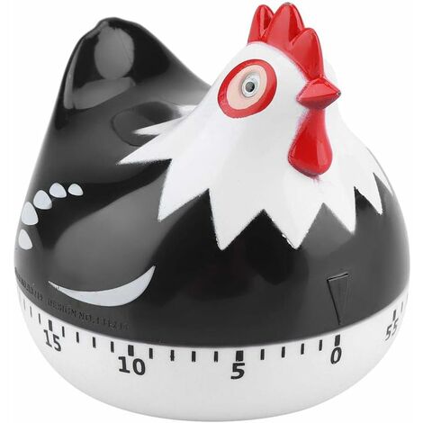 MINKUROW Timer Per Cuociuova Timer Per Forno, Timer Da Cucina Timer Per Uova Cotto Timer Per Uova Per La Casa Per La Cucina (Nero)