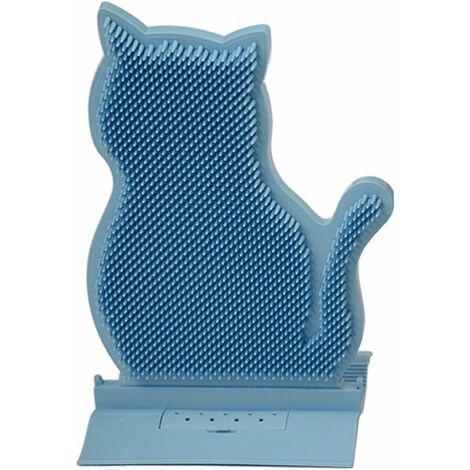 MINKUROW Toelettatura Per Gatti Più Grandi Con Erba Gatta Più Morbida Con Pettine Massaggiante, Spazzola Per Toelettatura Controlla La Caduta Dei Capelli (Blu)