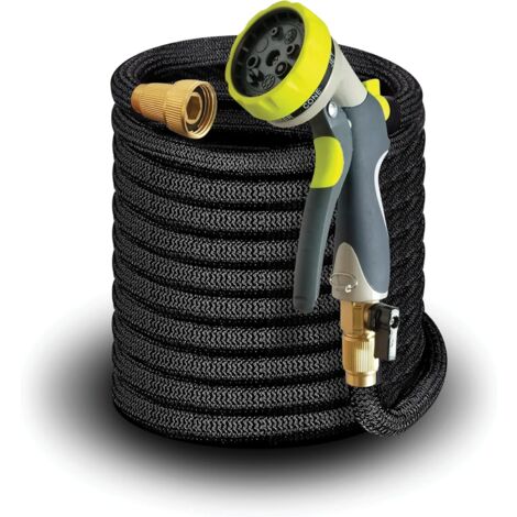 MINKUROW Tubo Da Giardino Tubo Espandibile Da 10-30 Metri Con Tutti I Connettori In Ottone, Ugello A Spruzzo A 8 Motivi E Alta Pressione.