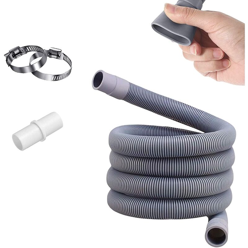 TUBO SCARICO ACQUA Lavatrice Lavastoviglie Prolunga Flessibile 1,5 Mt Antipiega EUR 13,99 - IT - Foto 13