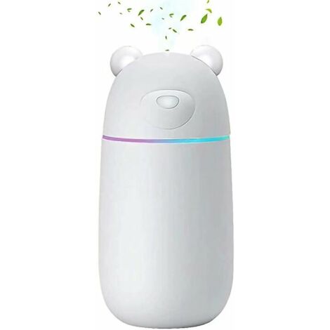 MINKUROW Ultraschall-Diffusor Mini-USB-Luftbefeuchter, 280 ml leiser Mini-Luftbefeuchter-Diffusor, automatische Abschaltung mit LED-Licht, tragbarer Luftbefeuchter, Auto, Büro, Reisen, Schlaf, Kinder,