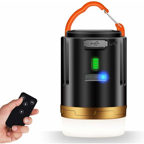 MINKUROW USB wiederaufladbare LED-Campingleuchte – Campinglaterne – dimmbar – magnetisch – mit Fernbedienung – IP65 – 4800 mAh – zum Angeln, Wandern, Stromausfall usw.