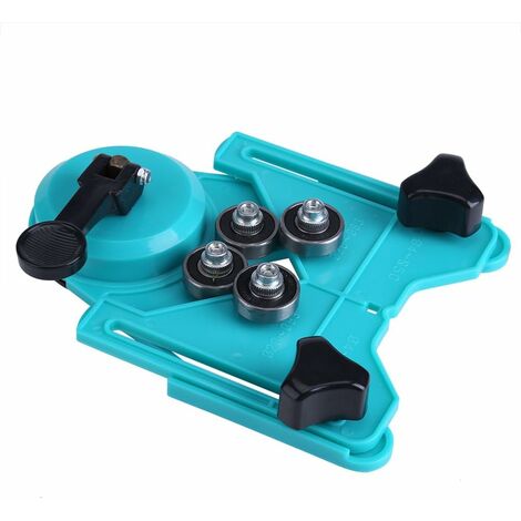 MINKUROW Verstellbarer Bohrer 4 mm-80 mm Keramik-Glas-Lochsägen-Führungsführung Saugnapfbasis-Positionierungslehre Bohrer-Kit-Führung