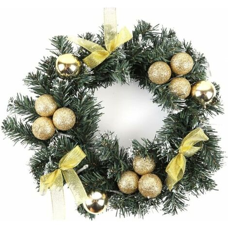 MINKUROW Weihnachtsdekorationen 40 cm Weihnachtskranz mit künstlichen Tannenzapfen Beeren und Blumen Urlaub Haustür hängende Dekorationen für Zuhause Weihnachtsdekorationen