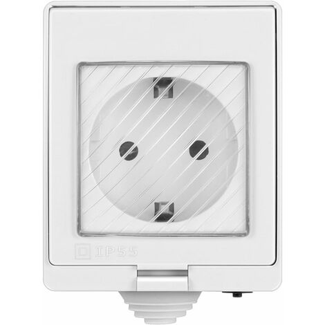 MINKUROW Wi-Fi Smart Plug Per Interni Ed Esterni, Ip55 Impermeabile, Presa Esterna Con Timer, Controllo Vocale, Presa Esterna Per Ios E Android, Compatibile Con Amazon Alexa E Google Home