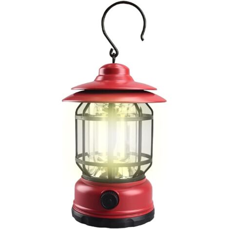 MINKUROW Wiederaufladbare LED-Campinglaterne, tragbares USB-Campingzelt mit 1200-mAh-Akku, superhelle Retro-Camping-Taschenlampe für Zuhause, drinnen, Stromausfall, Gartennotfall im Freien