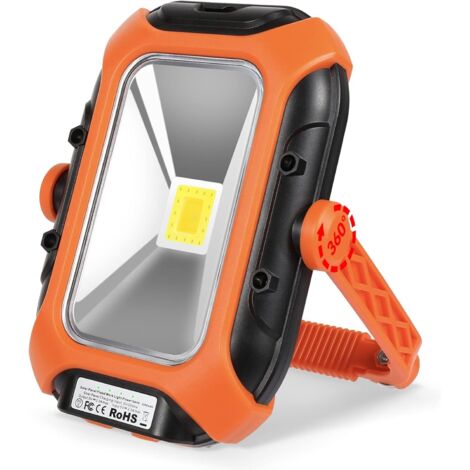 MINKUROW Wiederaufladbare LED-Lampe Campinglampe Solarbatterie USB Wiederaufladbare LED-Flutlicht Wasserdichte Ip65-Mechanikerlampe Für Campingzelt-Arbeitsoberflächenlicht