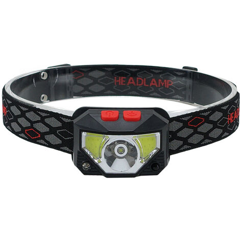 MINKUROW Wiederaufladbare LED-Stirnlampe, 800 Lumen Stirnlampe mit Rot-Weiß-Licht, 2er-Pack wasserdichte Stirnlampe mit Bewegungssensor, für Camping, Angeln, Radfahren, Laufen