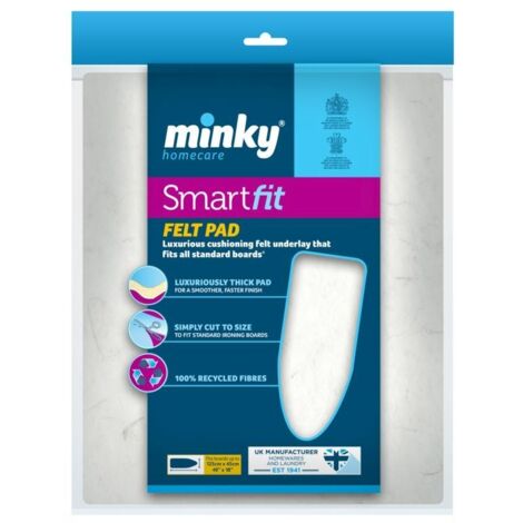 Minky Smartfit Felt Ironing Board Undercover Pad - White