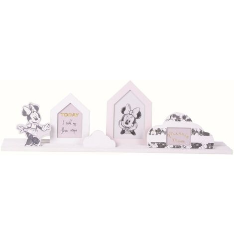 Minnie Cornice con 3 Portafoto Sagomati Scorrevoli