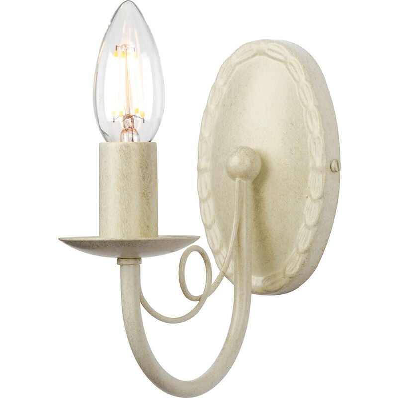 Elstead Lighting - Elstead Minster - 1 Light Indoor Candle Wall Light Gold, Ivory, E14