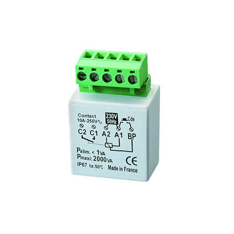 Minuterie 10A anti-blocage micro-module encastrée - MTM2000E - Yokis
