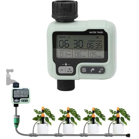 Minuterie arrosage HCT-322 programmable manuel/auto batterie non incluse