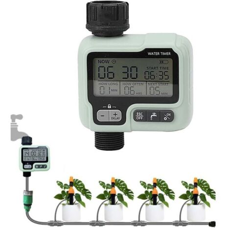 Minuterie arrosage HCT-322 programmable manuel/auto batterie non incluse