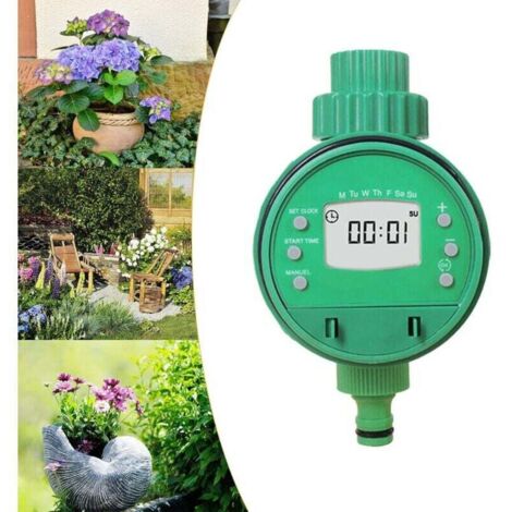 Minuterie d'arrosage Automatique, Contrôleur de Arrosage, Minuterie d'irrigation pour Système d'irrigation d'arrosage des Plantes, Programmateur d'Arrosage pour Jardin Pelouse Balcon Cour