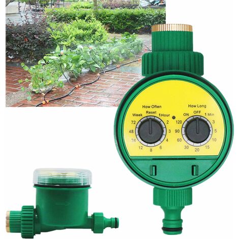 Minuterie d'arrosage, contrôleur d'arrosage extérieur, minuterie électronique de tuyau d'arrosage automatique, programmes multiples pour le jardin, la serre, les plantes potagères, la pelouse, le pays