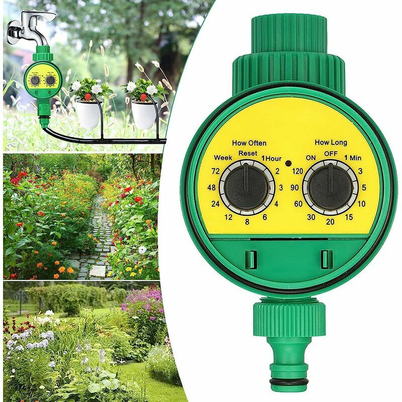 Minuterie d'arrosage de robinet de tuyau avec écran lcd - Programmateur d'arrosage automatique pour pelouse, jardin, serre, balcon et agriculture.