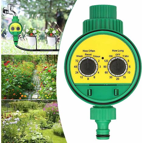 Minuterie d'arrosage de robinet de tuyau avec écran LCD - Programmateur d'arrosage automatique pour pelouse, jardin, serre, balcon et agriculture.