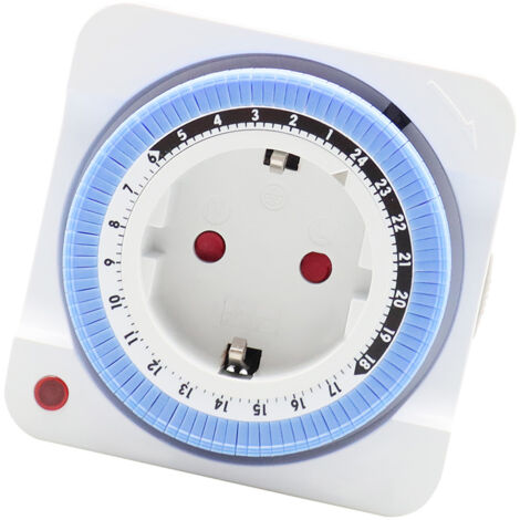 Minuterie de 24 heures, interrupteur mécanique Programmable, prise électrique murale intérieure