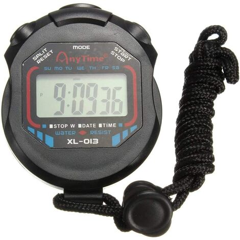 Minuterie de chronomètre de Sport numérique, Grand écran LCD adapté au Football, au Basketball, à la Course, à la Natation, au Fitness et Plus Noir 862cm,Adélala
