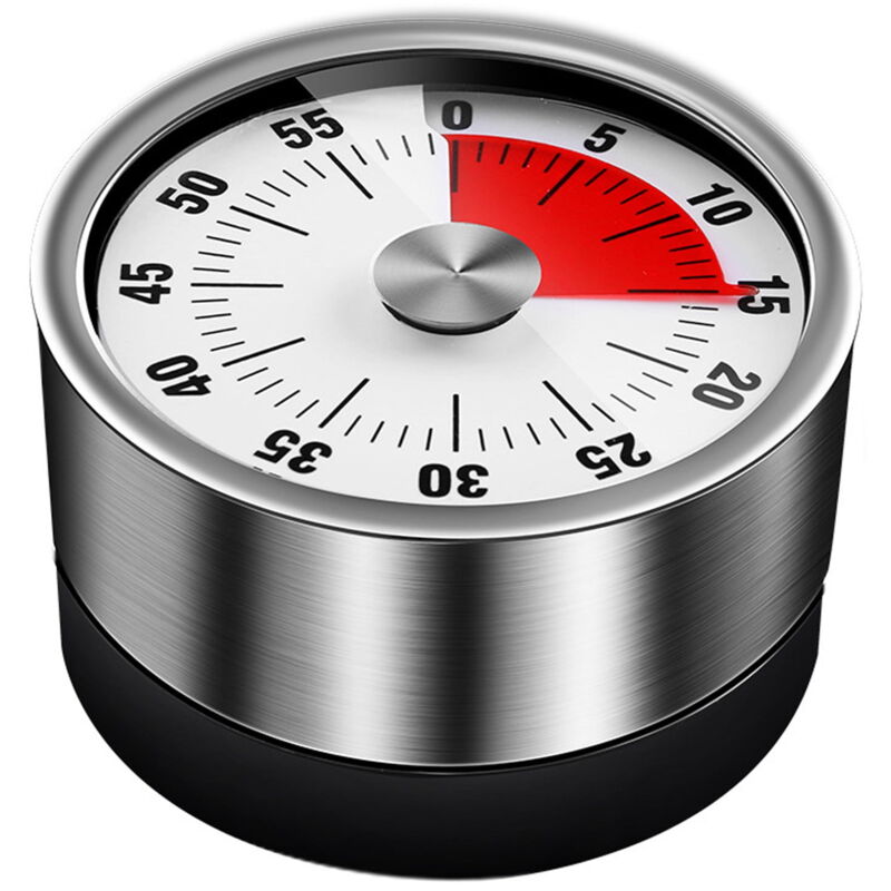 Feiyue - Minuterie de cuisine magnétique, minuterie visuelle pour enfants, compte à rebours visuel de 60 minutes avec alarme puissante, dos