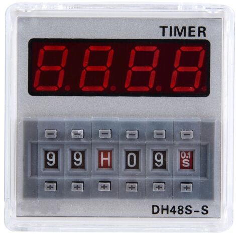 Minuterie de relais temporisé programmable 0,1 S-99 H 8 broches DH48s s (24 V AC/DC)