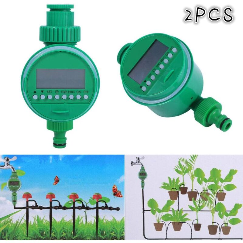 Minuterie d'irrigation automatique électrique à affichage numérique de jardin (1 pièce)