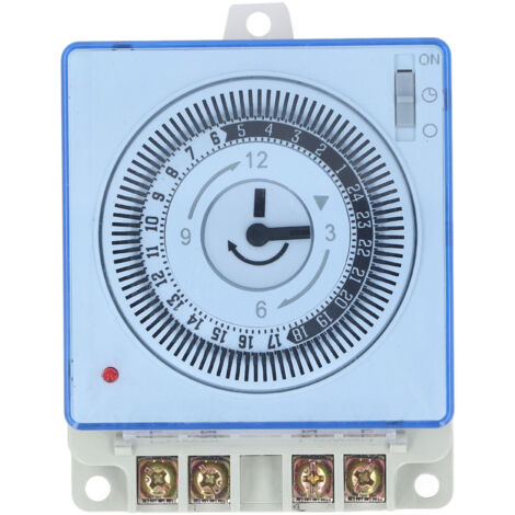 Minuterie mécanique 24 heures, mise hors tension automatique, minuterie à connexion rapide pour le contrôle de l'éclairage, système d'échappement