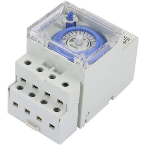 Minuterie mécanique analogique 110-230V – 8 programmes 24h – Moteur d'impulsion – Pour rail de guidage DIN – Faible consommation - SUL 181 H