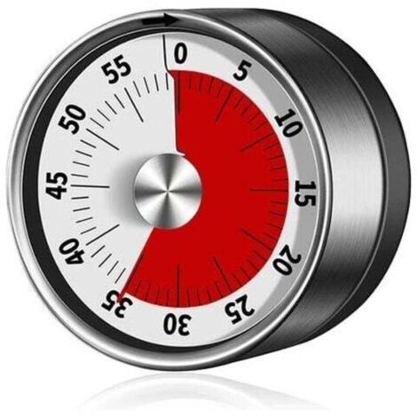 Minuterie mécanique - Chronomètre magnétique de 60 minutes pour cuisiner, cuisiner, faire de l'exercice, étudier