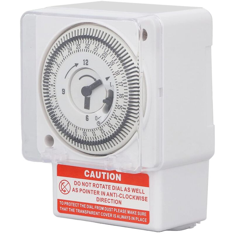 Minuterie mécanique de 24 heures, interrupteur de temps mécanique, cycle de 24 heures, type d'horloge d'intervalle de 15 minutes, minuterie