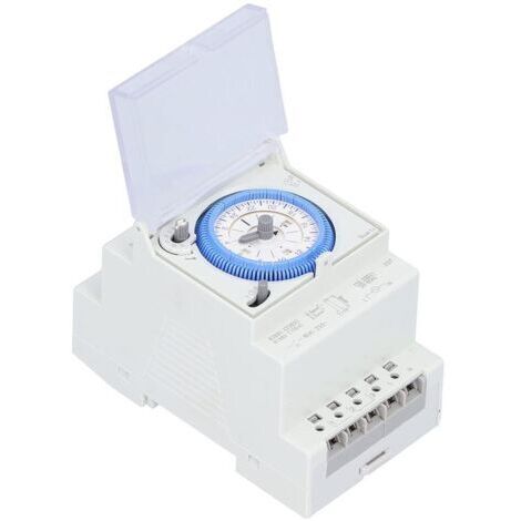 Minuterie Mécanique, Interrupteur Horaire électrique Robuste, Rail DIN, Petite Taille, Convient aux Chauffe-Eau -INHHUB