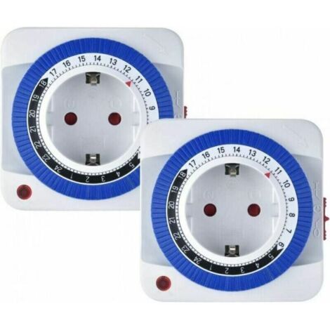 Minuterie Mécanique, Minuterie Intemporelle Programmable 24 Heures 96 Segments de Commutation Interrupteur de Minuterie Éclairage 16A 3680W pour Lumières, Appareils Électroménagers