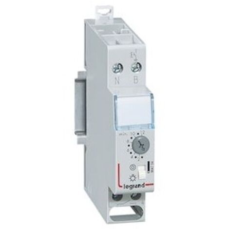 Minuterie modulaire multifonction 230V 50Hz et 60Hz sortie 16A 250V 1 module LEGRAND 004704