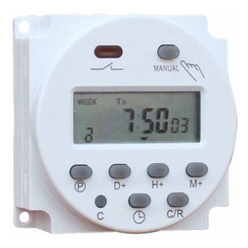 Tonchean - Minuterie numérique à relais, minuterie de laboratoire CN101A 220V Mini lcd Power Timer Switch Mini Minuterie Micro-ordinateur