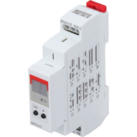 Minuterie Numérique Haute Précision avec Affichage LED Rouge, 12V‑240V AC/DC, ABS Ignifuge