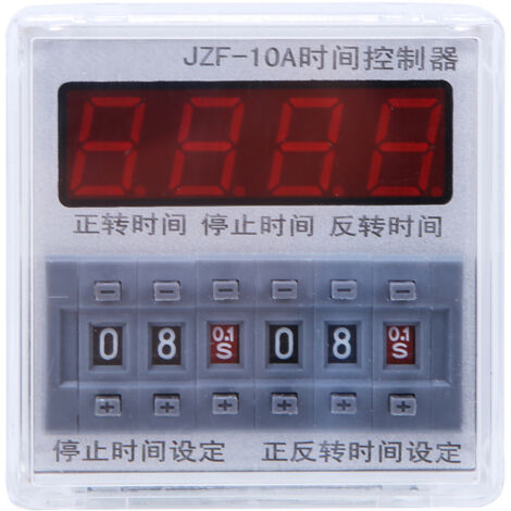 Minuterie Numérique JZF-10A LCD, Relais Temporisé 0.1s à 99h pour Commande Moteur Bidirectionnel, 12V AC/DC