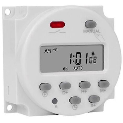 Minuterie numérique LCD 12 V à intervalle de 1 seconde, programmateur de relais horaire hebdomadaire Cn101s -Sy